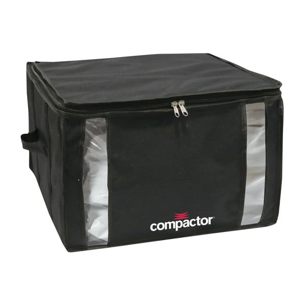 Czarny pojemnik z workiem próżniowym Compactor Black Edition, obj. 125 l