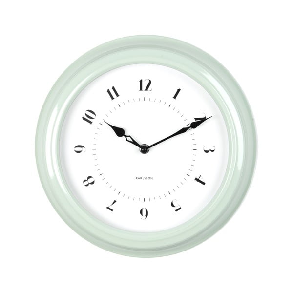 Zielony zegar ścienny Karlsson Fifties, średnica 30 cm