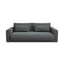 Ciemnoszara rozkładana/ze schowkiem sofa 238 cm Kapua – Makamii