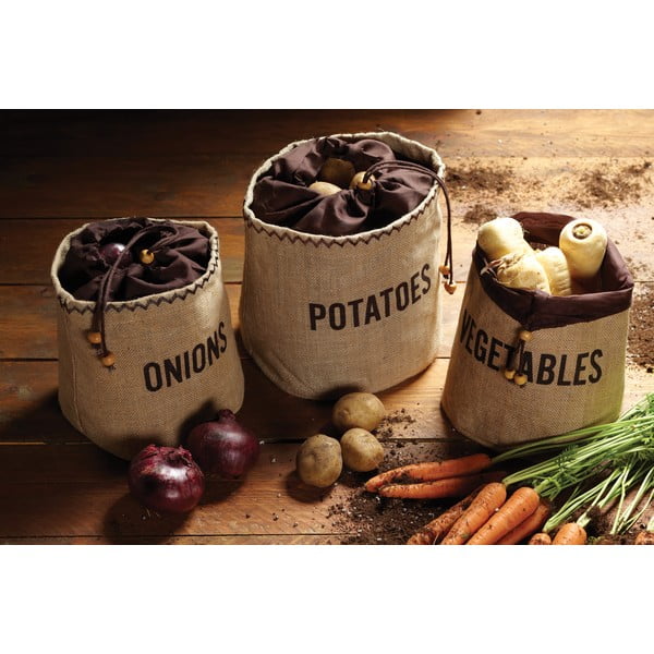 Tekstylny pojemnik na cebulę i czosnek – Kitchen Craft-image-1