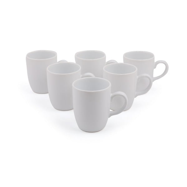 Białe ceramiczne kubki zestaw 6 szt. 300 ml – Hermia
