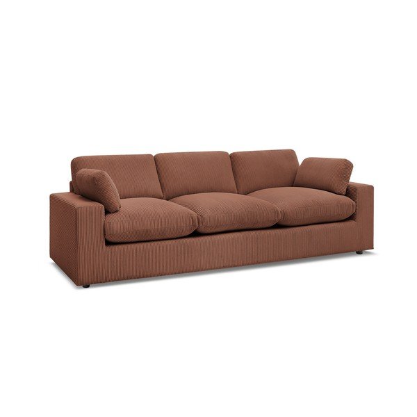 Pomarańczowa sztruksowa sofa 250 cm Belair – Bobochic Paris-image-2