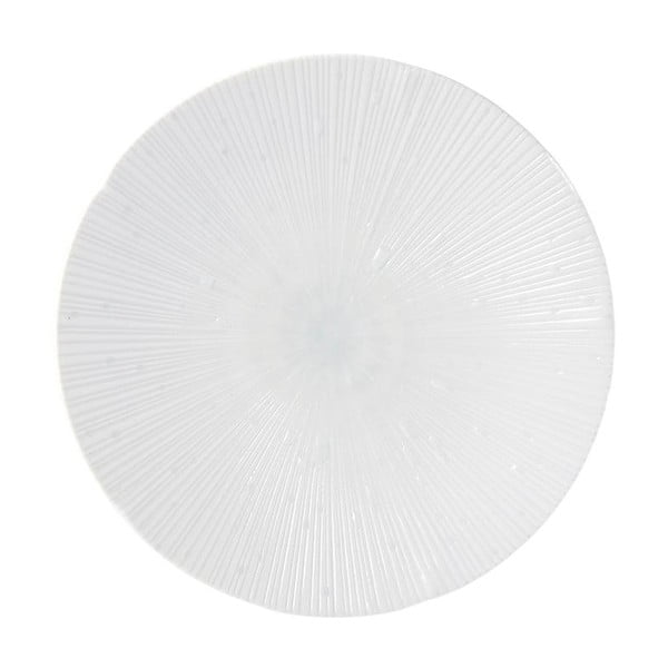 Jasnoniebieski talerz ceramiczny ø 24,4 cm ICE WHITE – MIJ