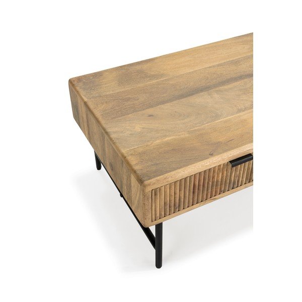 Stolik z litego drewna mango w naturalnym kolorze 60x120 cm Mundra – MOME-image-3