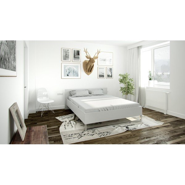 Białe łóżko dwuosobowe Tvilum Style, 160 x 200 cm-image-1