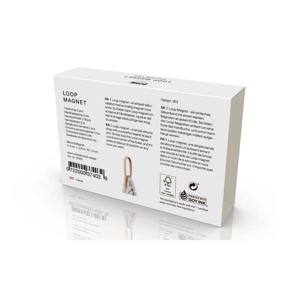 Beżowe klipsy do wieszania ręczników zestaw 2 szt. bez wiercenia Loop – Zone-image-4