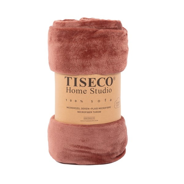 Różowy koc z mikropluszu Tiseco Home Studio, 150x200 cm