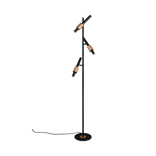 Lampa stojąca LED w czarno-brązowym kolorze (wysokość 150 cm) Ikaris – Trio Select