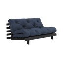 Ciemnoniebieska rozkładana sofa 160 cm Roots Black Night – Karup Design