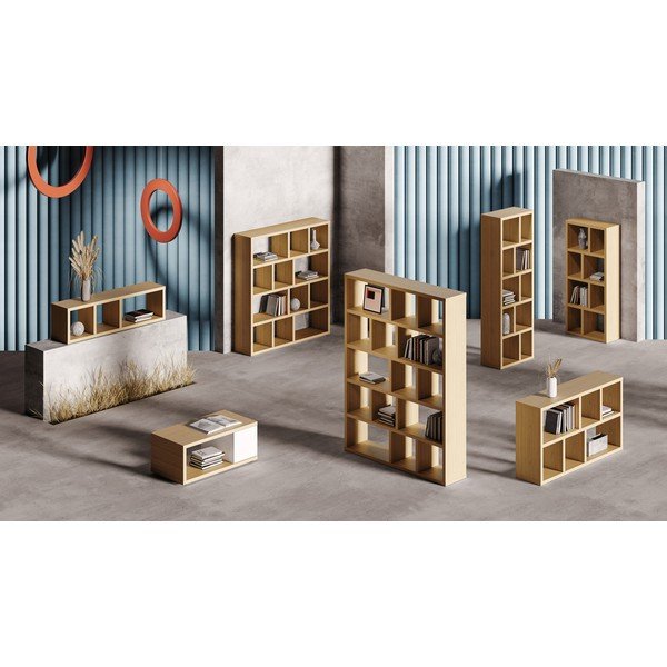 Regał w dekorze dębu 150x83 cm Berlin – TemaHome-image-1