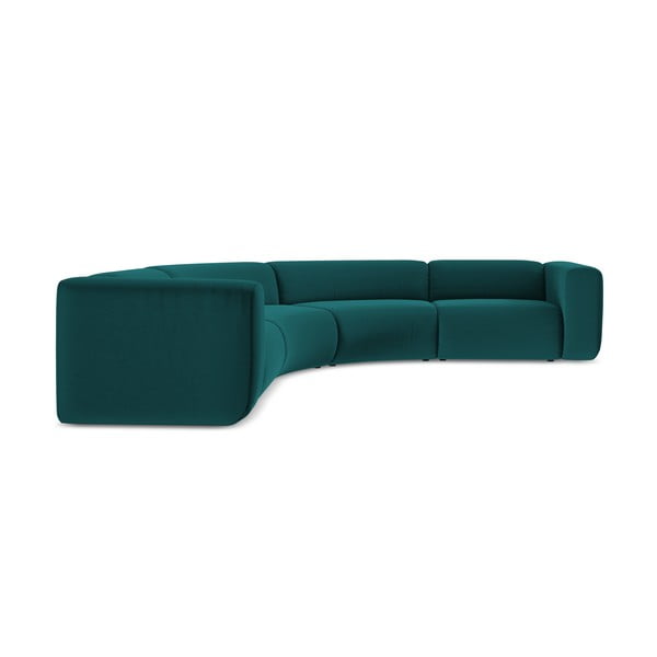 Turkusowy aksamitny narożnik Ekahi – Makamii-image-2