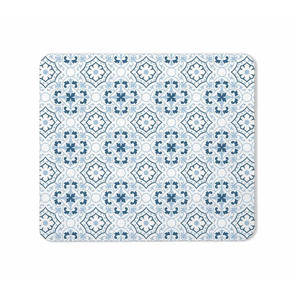 Biało-niebieski dywanik łazienkowy okrzemkowy (z diatomitu) 35x45 cm Atlanta – douceur d'intérieur