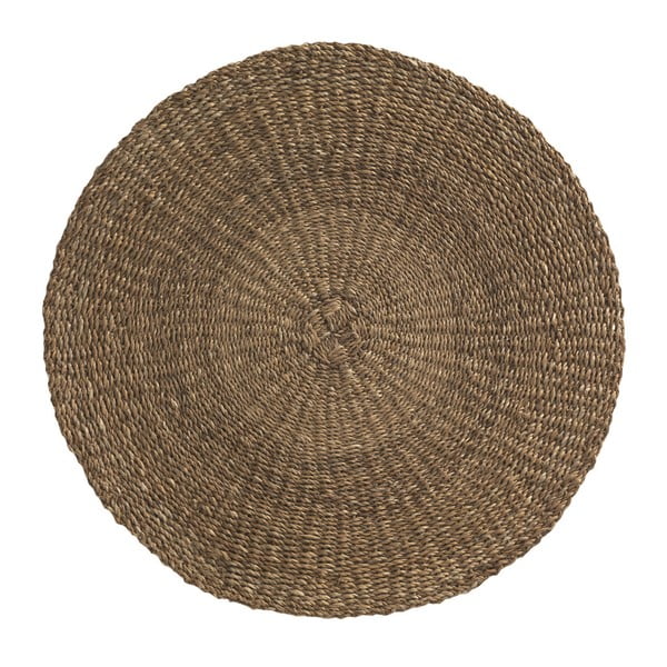 Brązowy dywan z wodorostów Geese Rustico Natural, ⌀ 100 cm