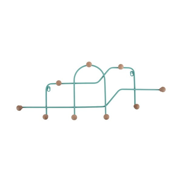 Turkusowy metalowy wieszak ścienny 71 cm Maze – PT LIVING