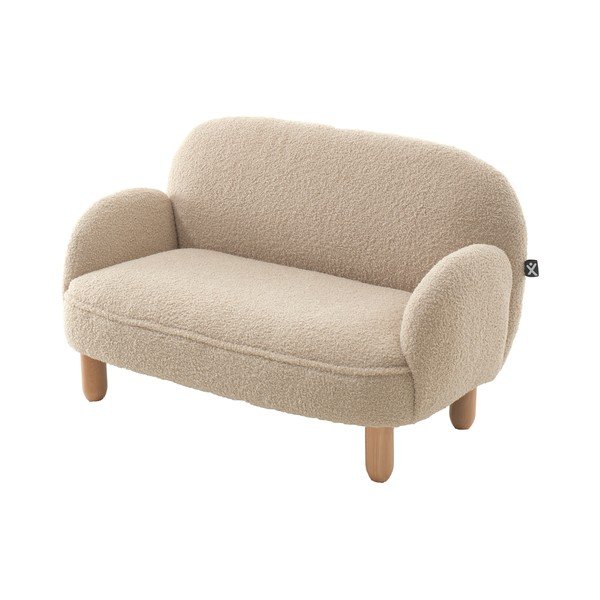 Beżowa sofa dla dzieci z materiału bouclé 89 cm Rocky – Vipack