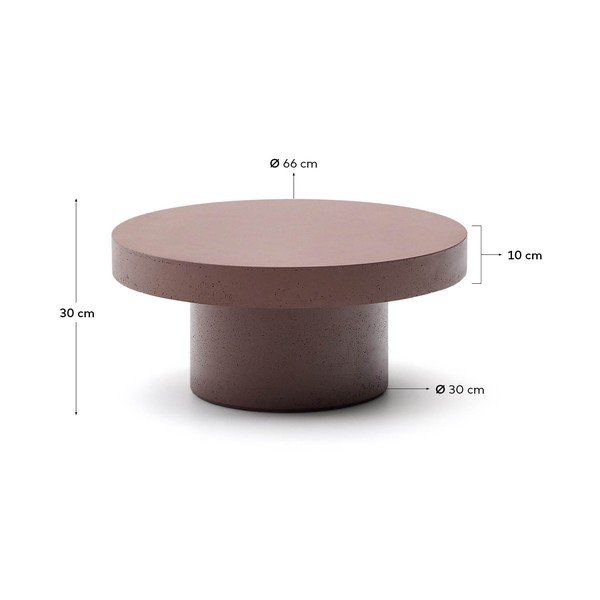 Okrągły stolik ogrodowy betonowy ø 66 cm Aiguablava – Kave Home-image-4