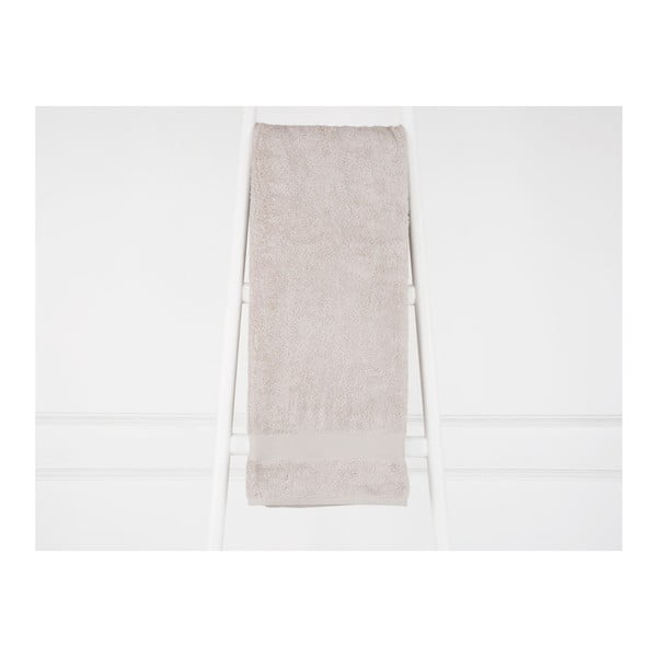 Szarobrązowy ręcznik z włókien bambusowych Madame Coco Edith, 90x150 cm
