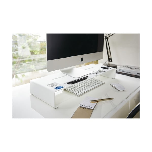 Biała podstawka pod monitor YAMAZAKI Tower-image-1
