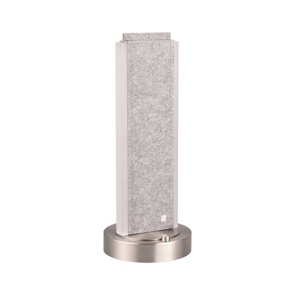 Szara lampa stołowa LED ze sterowaniem głosowym/mobilną aplikacją i tekstylnym kloszem (wysokość 51 cm) Cicara – CINQUE-image-1