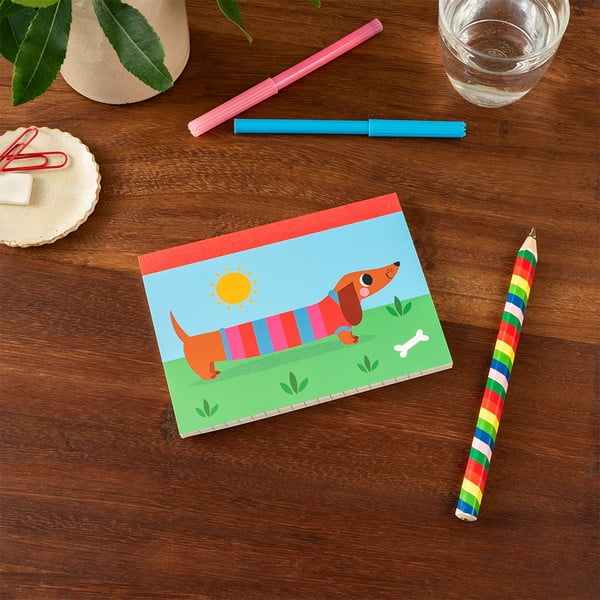 Notes 60 str. w formacie A6 Sausage Dog – Rex London-image-1