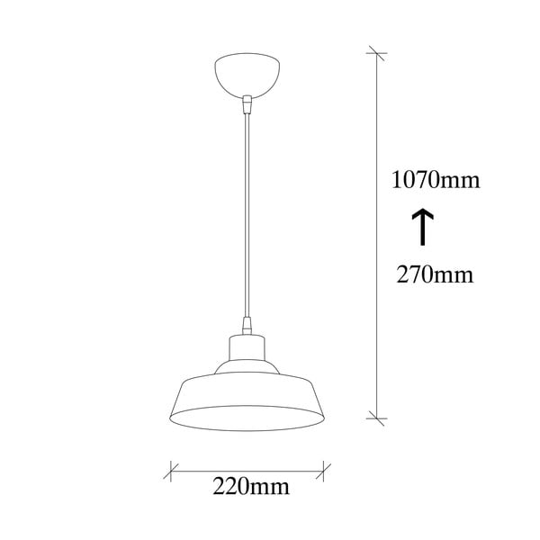 Lampa wisząca w kolorze złota z metalowym kloszem ø 22 cm Berceste – Opviq lights-image-4