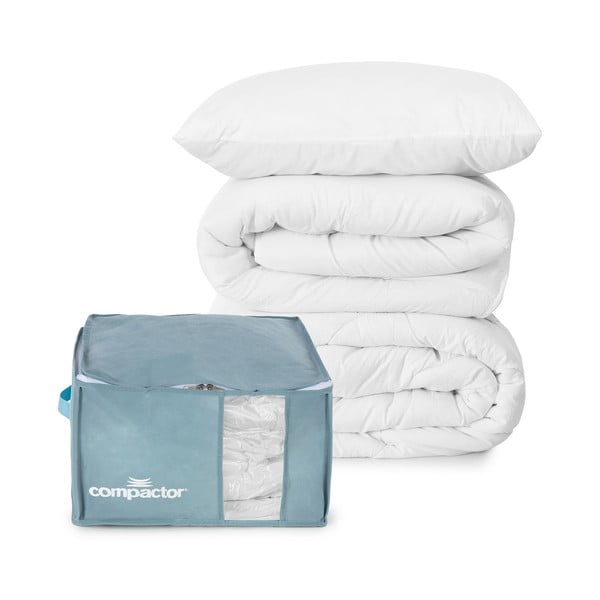 Plastikowy pojemnik próżniowy do przechowywania ubrań 42x40x25 cm Blue Edition – Compactor-image-1