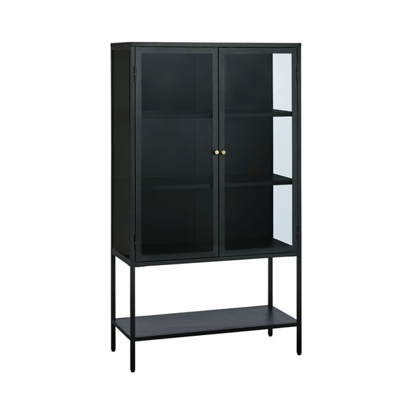 Czarna metalowa witryna 90x160 cm Carmel – Unique Furniture-image-2