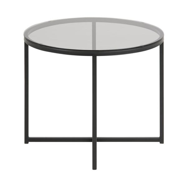 Stolik ze szklanym blatem Actona Cross, ⌀ 55 cm-image-3