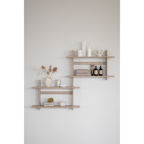 Wielopoziomowa półka w dekorze dębu w jasnym naturalnym kolorze 75 cm Westlock – Rowico-image-4