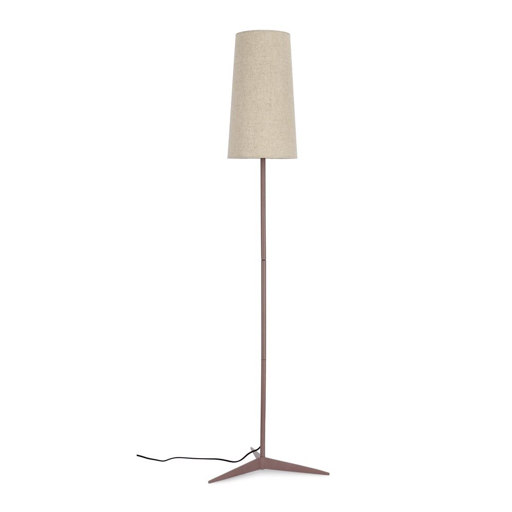 Beżowa lampa stojąca z tekstylnym kloszem (wysokość 166 cm) Assam – Bizzotto