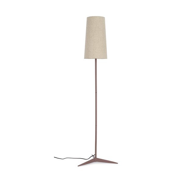 Beżowa lampa stojąca z tekstylnym kloszem (wysokość 166 cm) Assam – Bizzotto