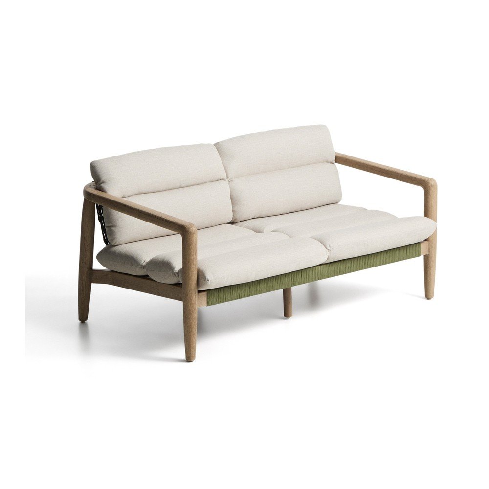 Zielona/beżowa tapicerowana sofa ogrodowa Menfi – Kave Home