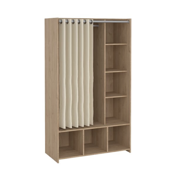 Biało-beżowa szafa w dekorze dębu 105x180 cm Kit – Tvilum-image-2