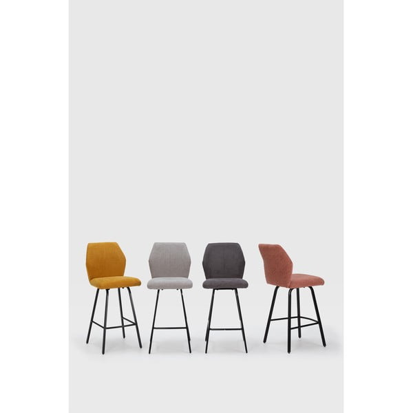 Jasnoszare hokery zestaw 4 szt. 65 cm Bei – Marckeric-image-1