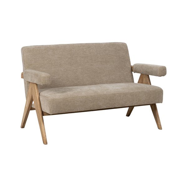 Beżowa sofa  z tkaniny szenilowej 134 cm Rest – Ixia-image-2