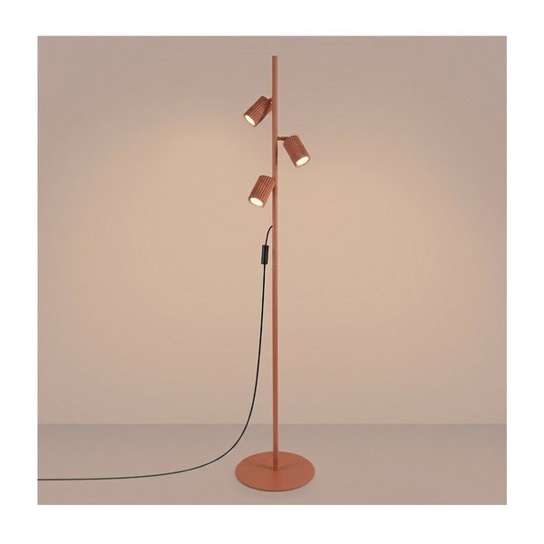 Ceglasta aluminiowa lampa stojąca z elastyczną konstrukcją (wysokość 155 cm) Gleam – Sollux-image-4