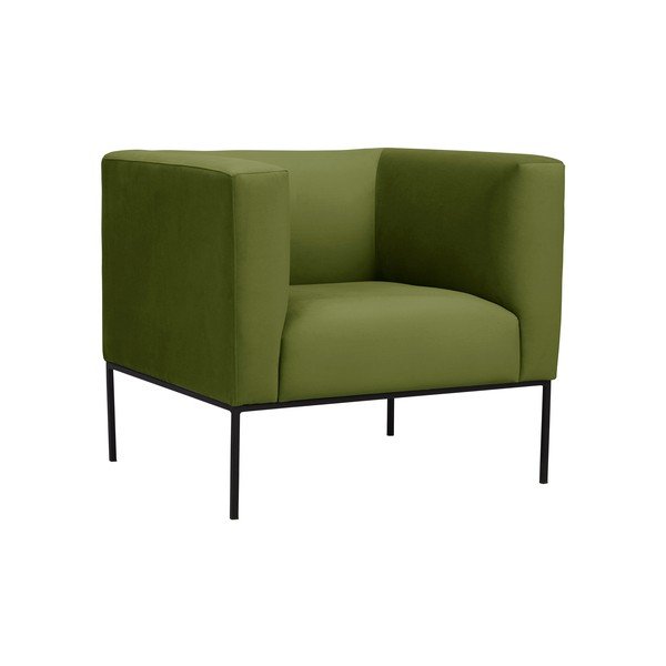 Zielony fotel z metalowymi nogami Windsor & Co Sofas Neptune-image-1