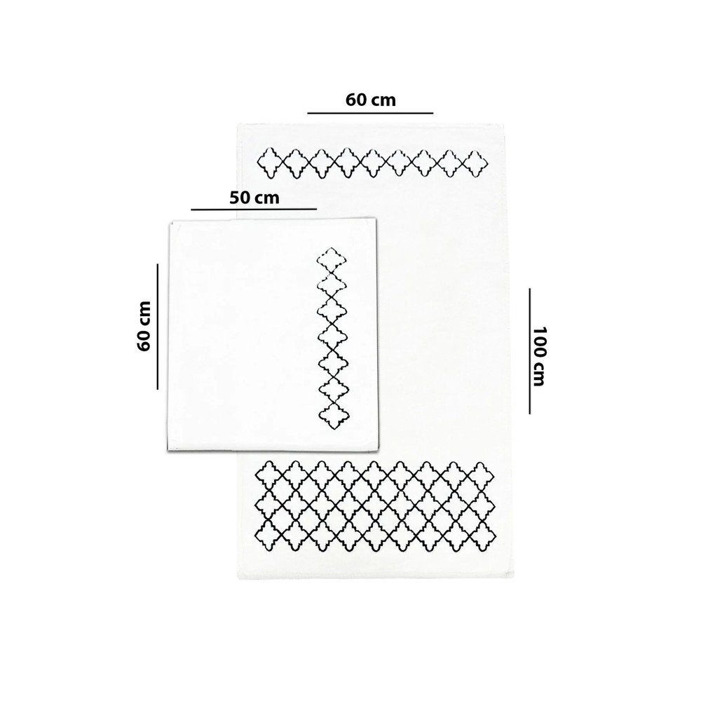 Kremowe dywaniki łazienkowe zestaw 2 szt. 60x100 cm Luxury – Foutastic (zdjęcie 4)