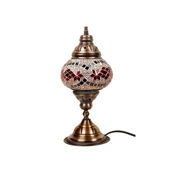 Szklana lampa stołowa Homemania Syrakusy, ⌀ 13 cm