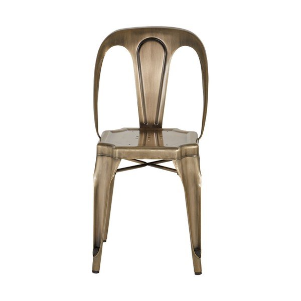 Metalowe krzesło w kolorze mosiądzu Grange – Premier Housewares-image-2
