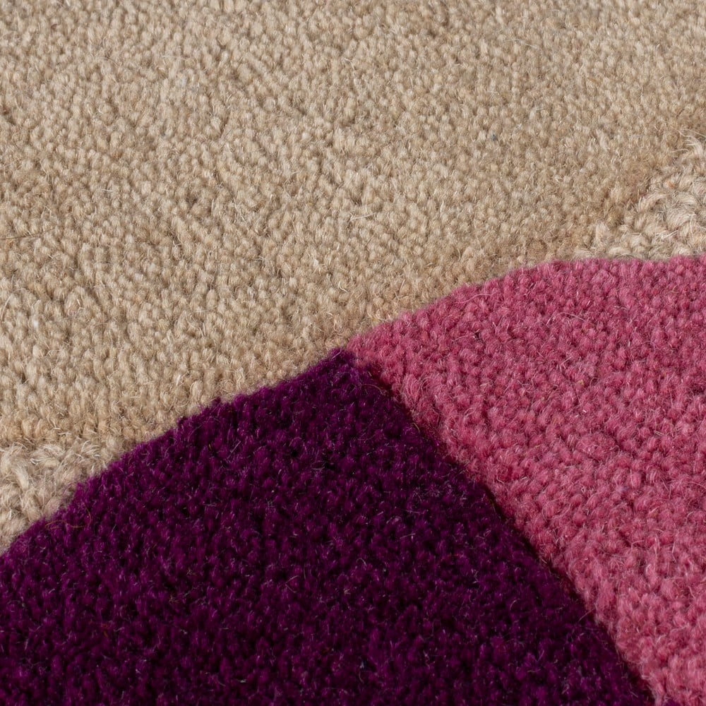 Beżowy wełniany dywan tkany ręcznie 160x230 cm Mia Textured Scallop – Flair Rugs (zdjęcie 4)