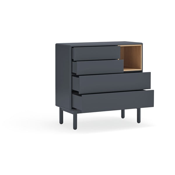 Ciemnoszara niska komoda 90x90 cm Corvo – Teulat-image-4