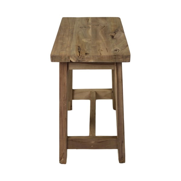 Stołek z drewna tekowego HSM collection Rustical, dł. 50 cm-image-3