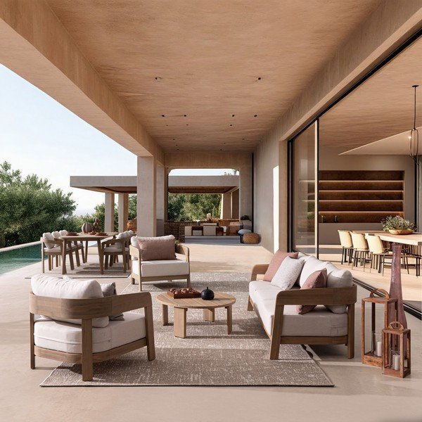 Sofa ogrodowa z litego drewna akacjowego w naturalnym kolorze Pablo – Bizzotto-image-1