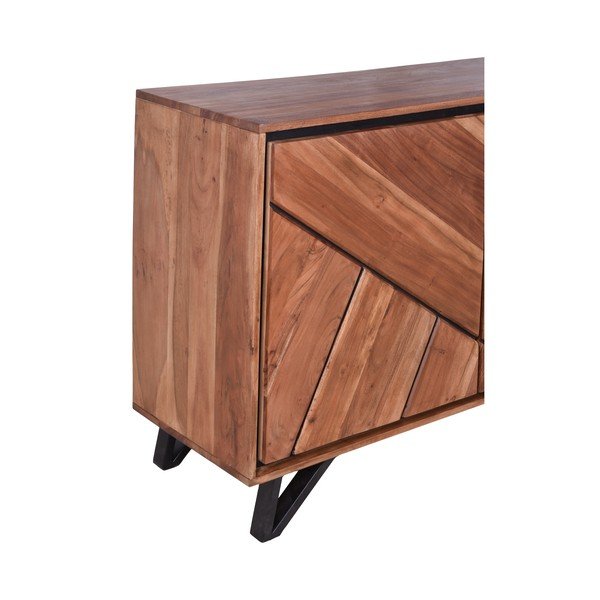 Szafka z litego drewna akacjowego 120x78x40 cm Ambala – Interia Home & Living-image-4