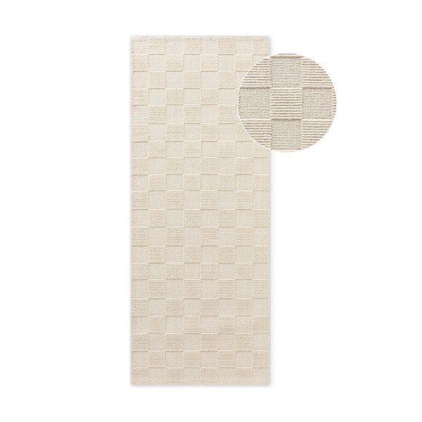 Kremowy wełniany chodnik tkany ręcznie 80x200 cm Scala – Villeroy&Boch