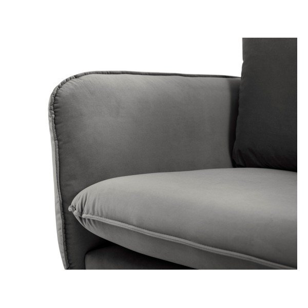 Ciemnoszara aksamitna sofa Cosmopolitan Design Vienna, 200 cm-image-4
