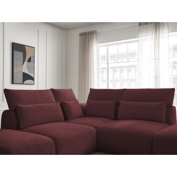 Czerwony częściowo rozkładany narożnik modułowy Jana – Bobochic Paris-image-2