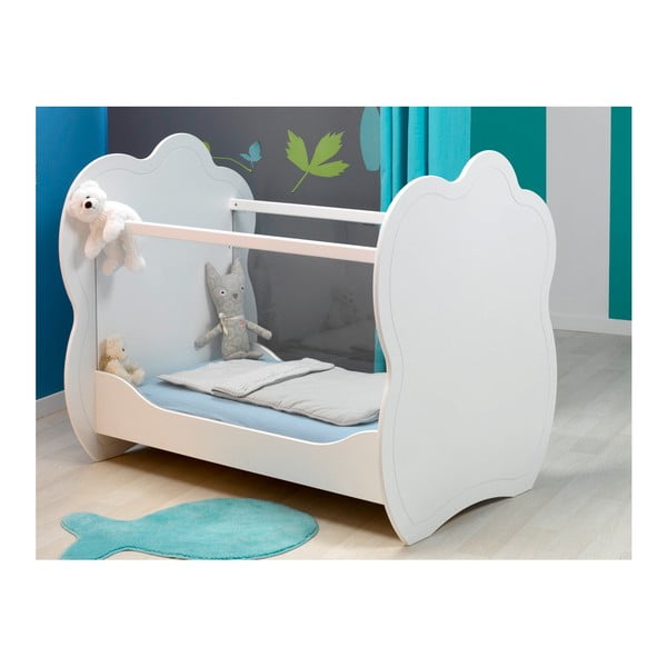 Białe łóżeczko dziecięce BÉBÉ Provence Altea, 60x120 cm