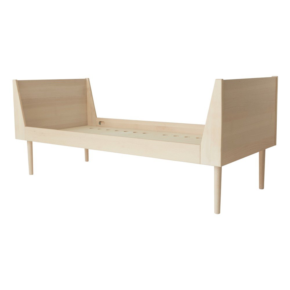 Łóżko dziecięce z litego drewna bukowego 70x160 cm w jasnym naturalnym kolorze Hevali – OYOY Mini